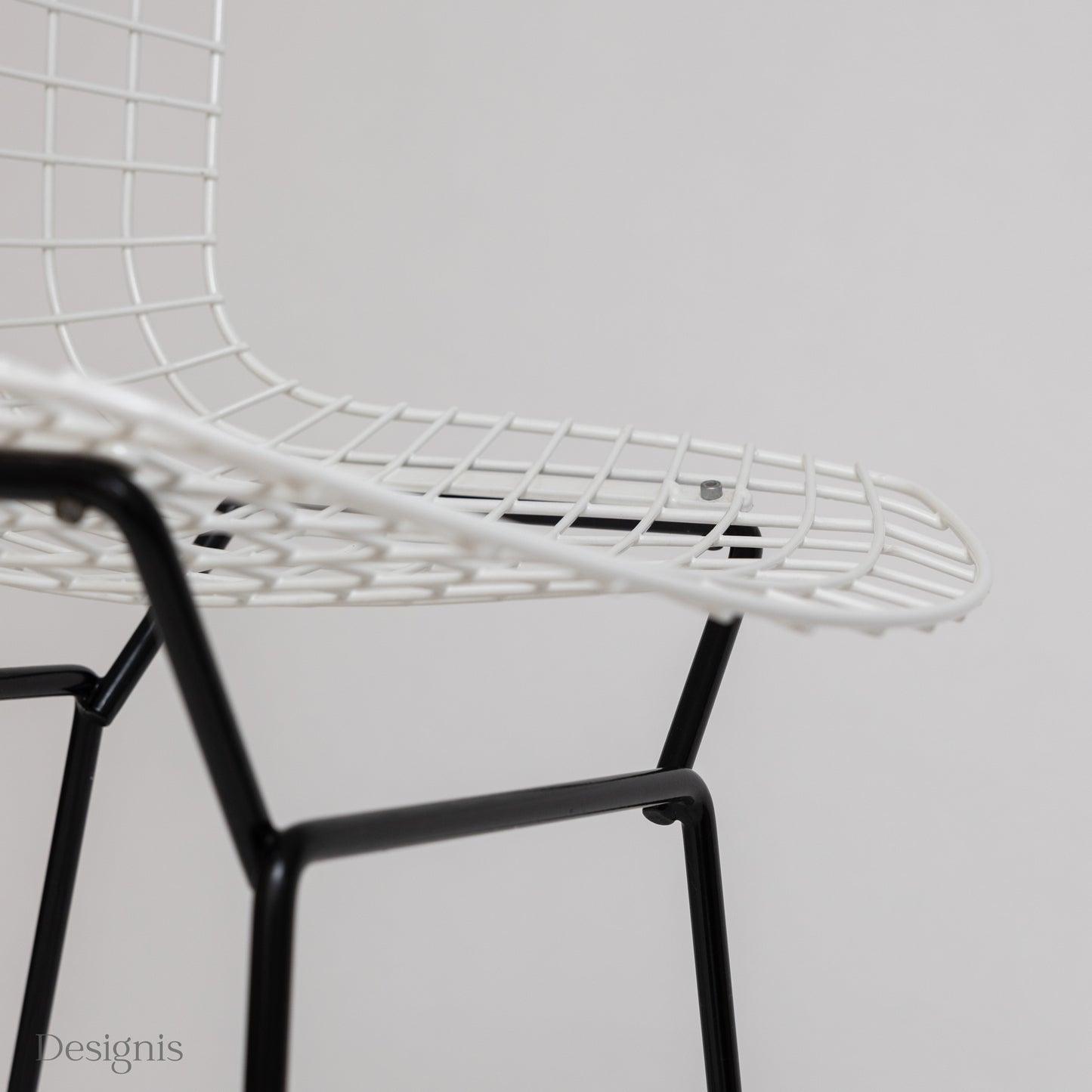 Knoll International Bertoia Barhocker, Schwarz/Weiß