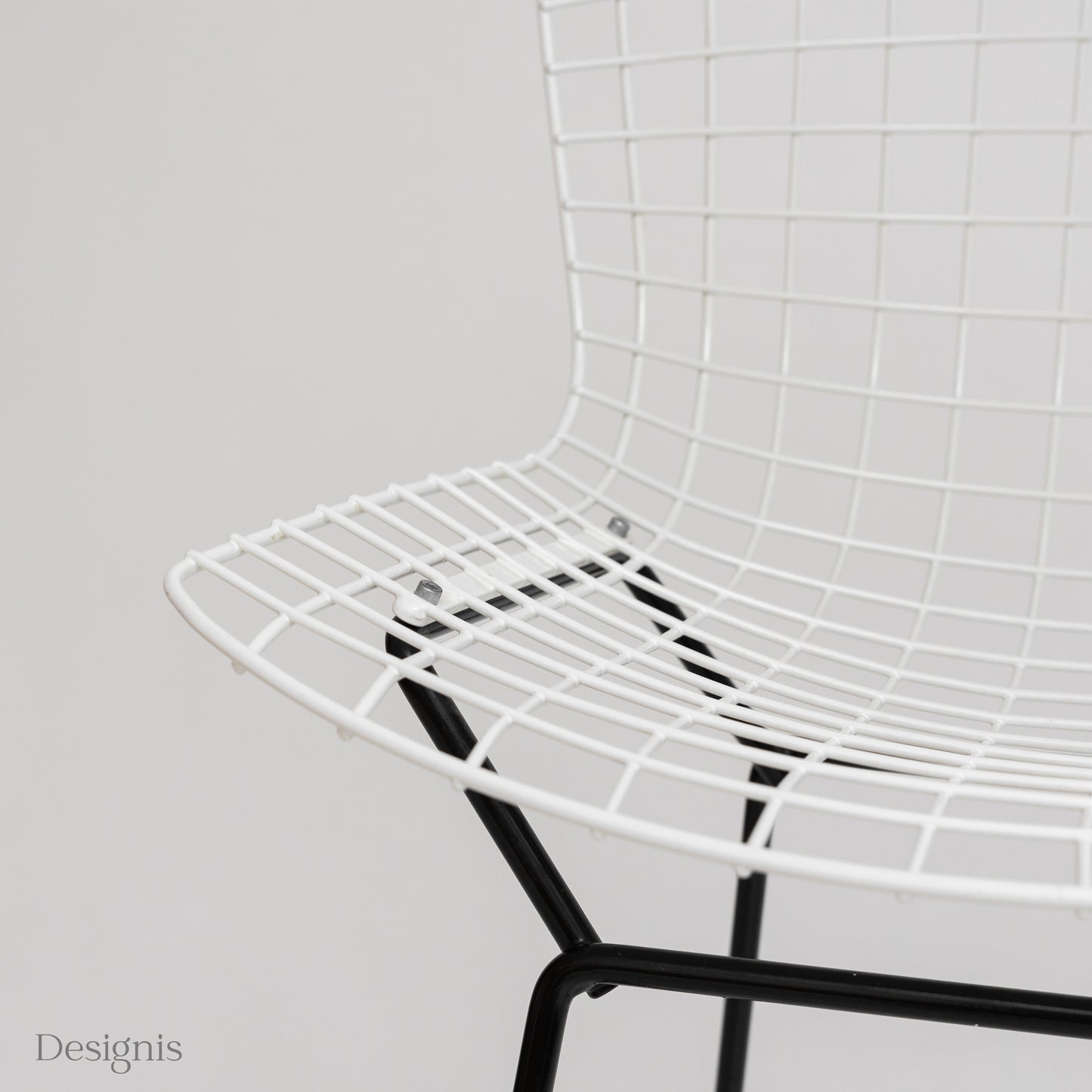 Knoll International Bertoia Barhocker, Schwarz/Weiß