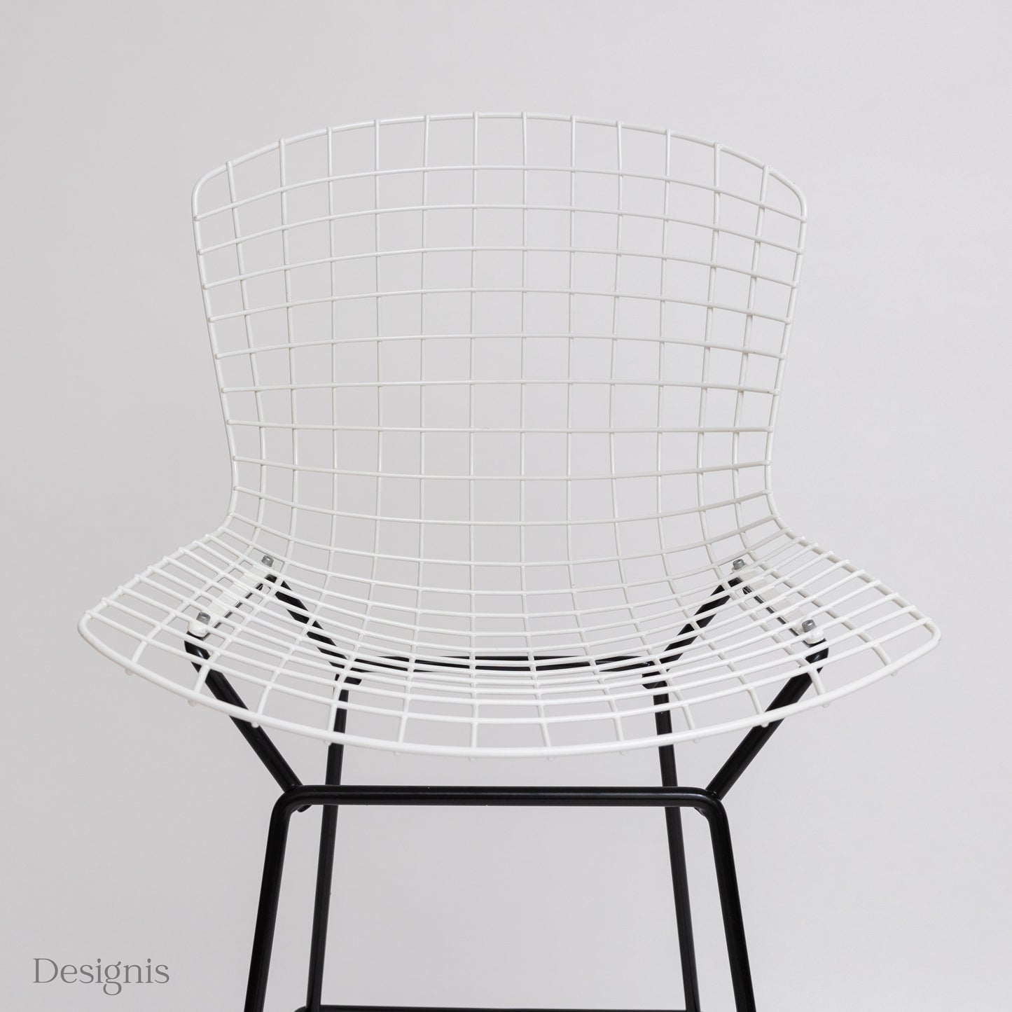 Knoll International Bertoia Barhocker, Schwarz/Weiß