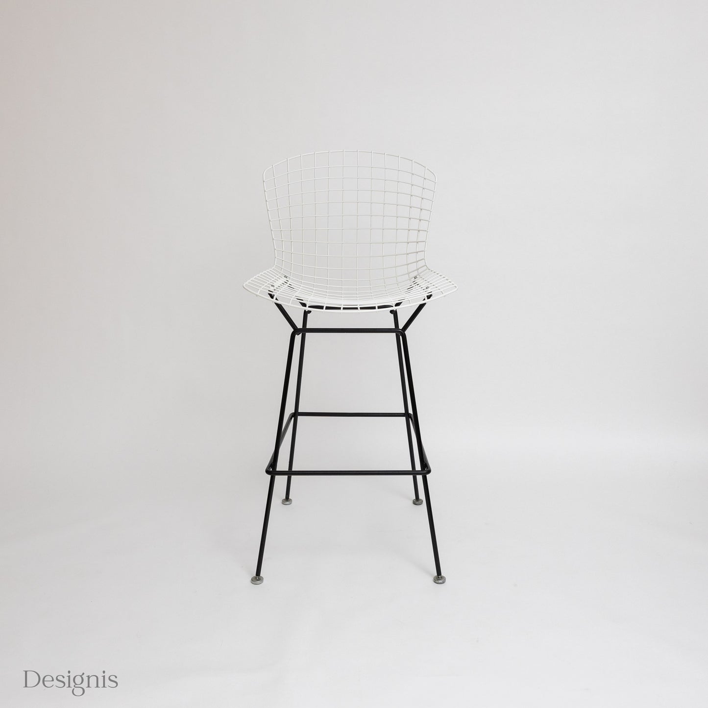 Knoll International Bertoia Barhocker, Schwarz/Weiß