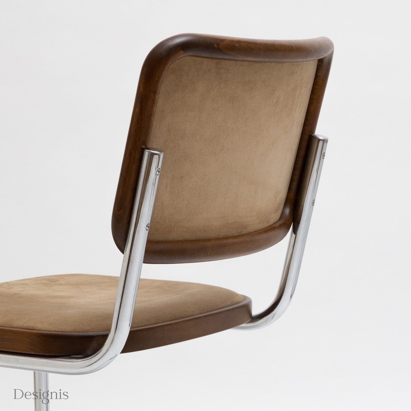 Thonet S32 Freischwinger, Beige Alcantara