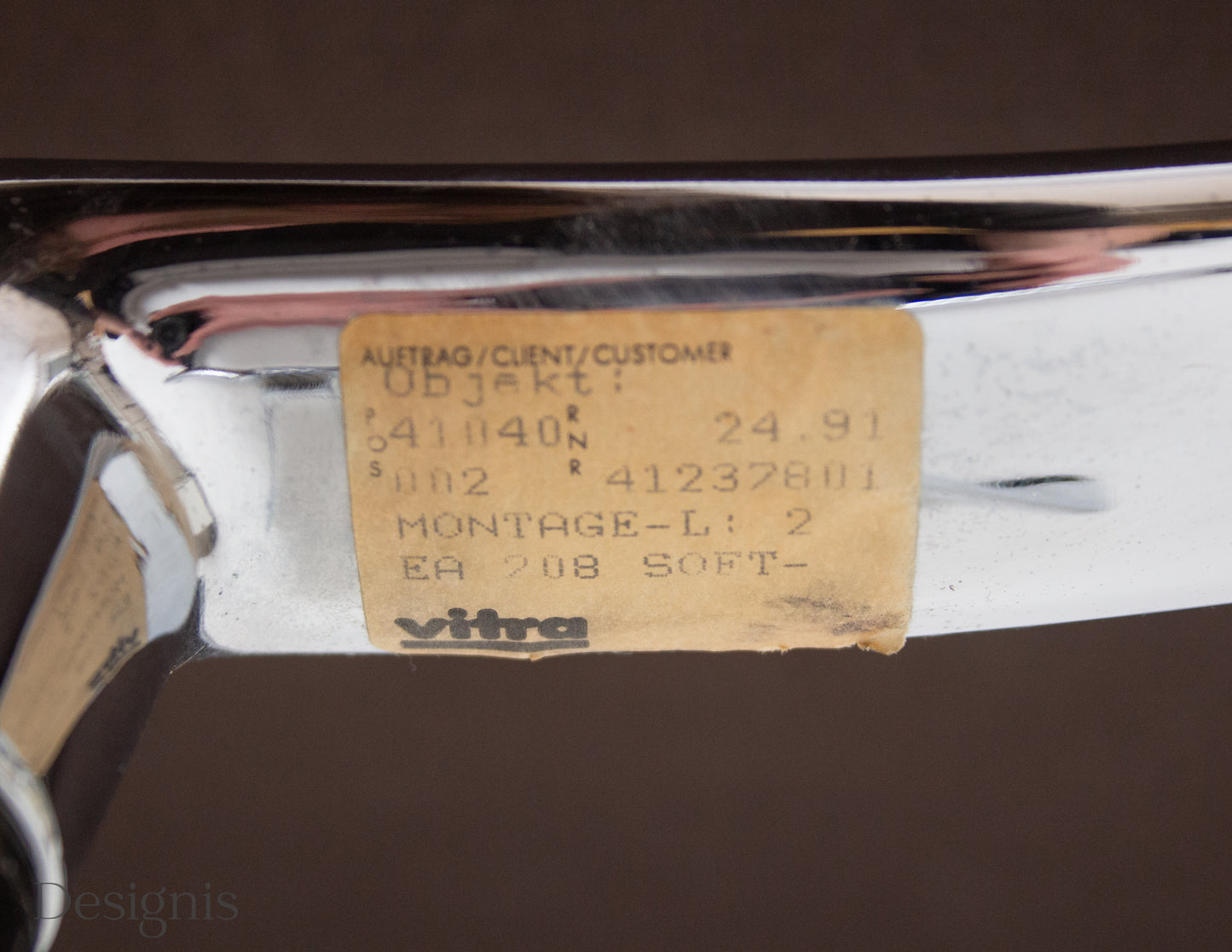 Vitra EA208 Soft Pad Chair | Bürostuhl | Leder Braun