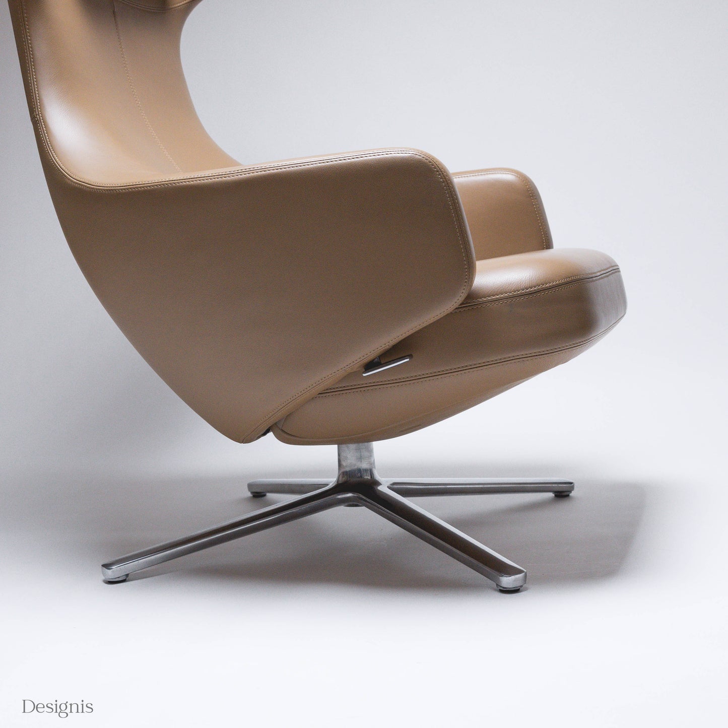 Vitra Grand Repos Sessel, Leder, Camel-Braun