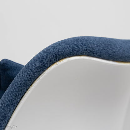 Knoll International Tulip Chair, blau, Vollpolster