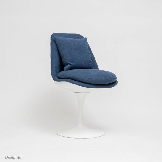 Knoll International Tulip Chair, blau, Vollpolster