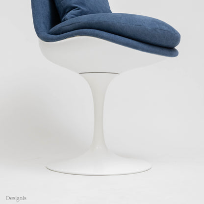 Knoll International Tulip Chair, blau, Vollpolster