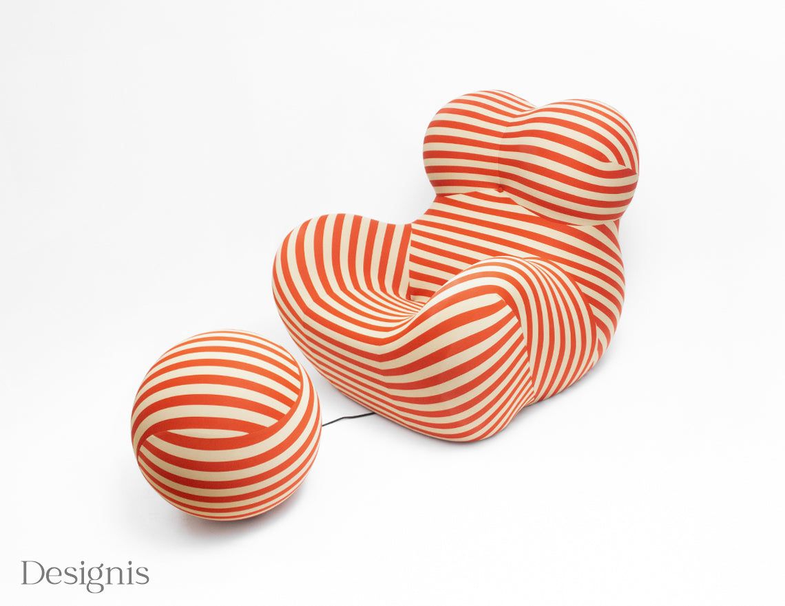 B&B Italia | UP 5_6 Chair | Sessel und Pouf | orange/beige