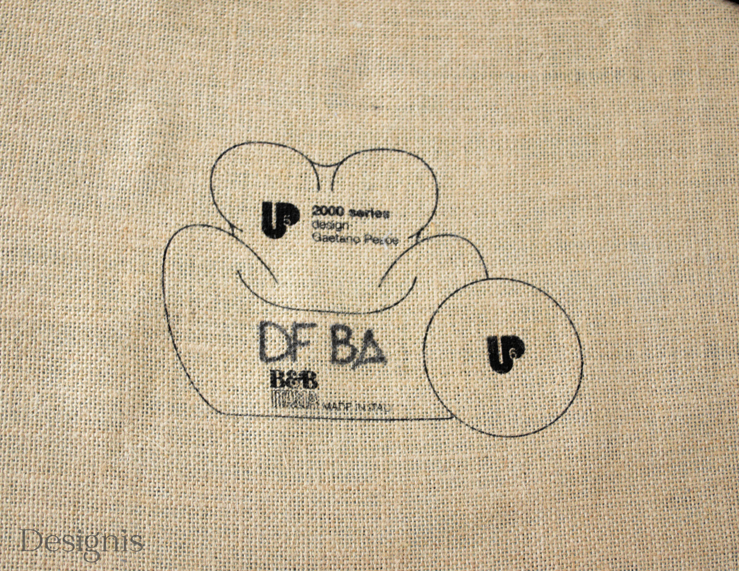 B&B Italia | UP 5_6 Chair | Sessel und Pouf | orange/beige