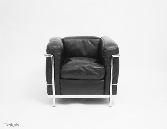 Cassina LC2 Sessel | Le Corbusier | Schwarz | Leder