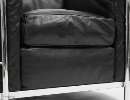 Cassina LC2 Sessel | Le Corbusier | Schwarz | Leder