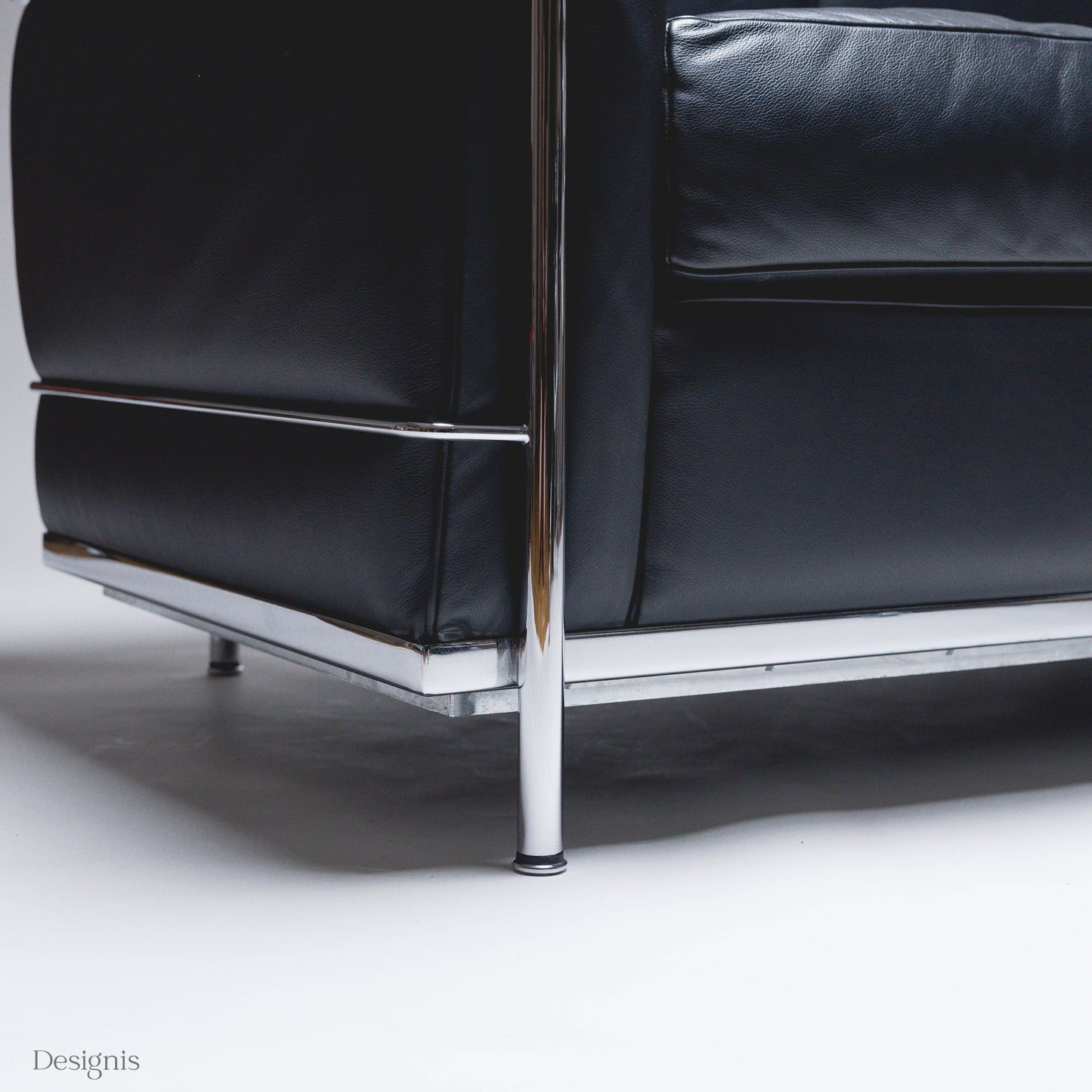 Cassina LC2 Zweisitzer Sofa, Les Corbusier, Schwarz