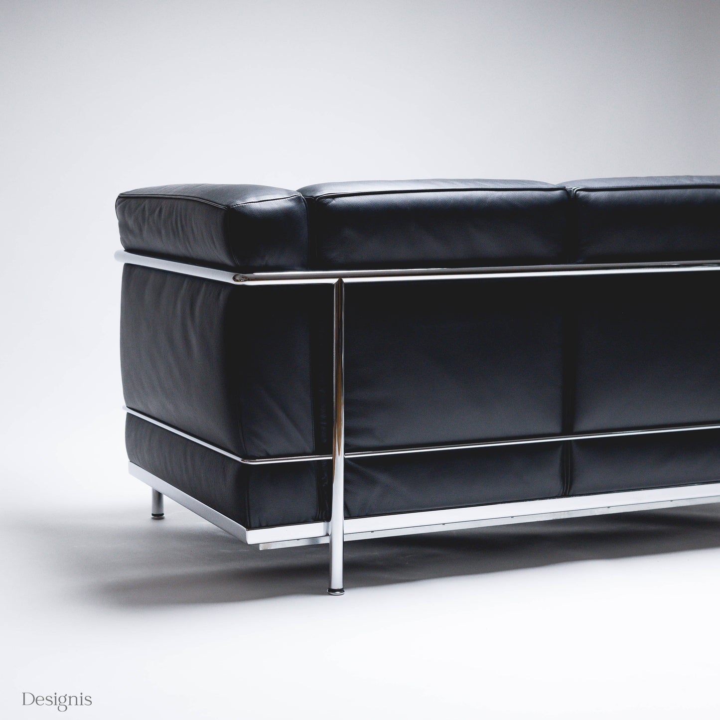 Cassina LC2 Zweisitzer Sofa, Les Corbusier, Schwarz