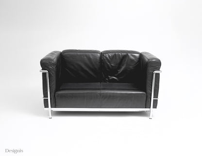 Cassina LC2 Zweisitzer | Sofa | Le Corbusier | Schwarz | Leder