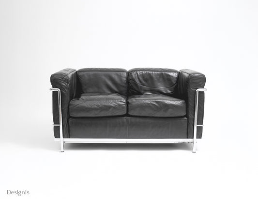 Cassina LC2 Zweisitzer | Sofa | Le Corbusier | Schwarz | Leder