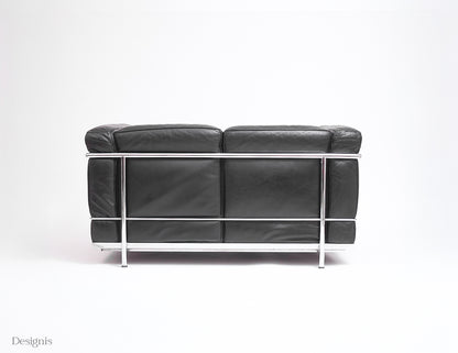 Cassina LC2 Zweisitzer | Sofa | Le Corbusier | Schwarz | Leder