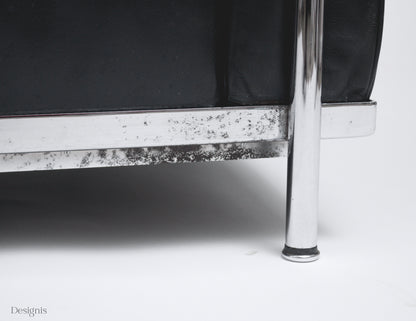 Cassina LC2 Zweisitzer | Sofa | Le Corbusier | Schwarz | Leder