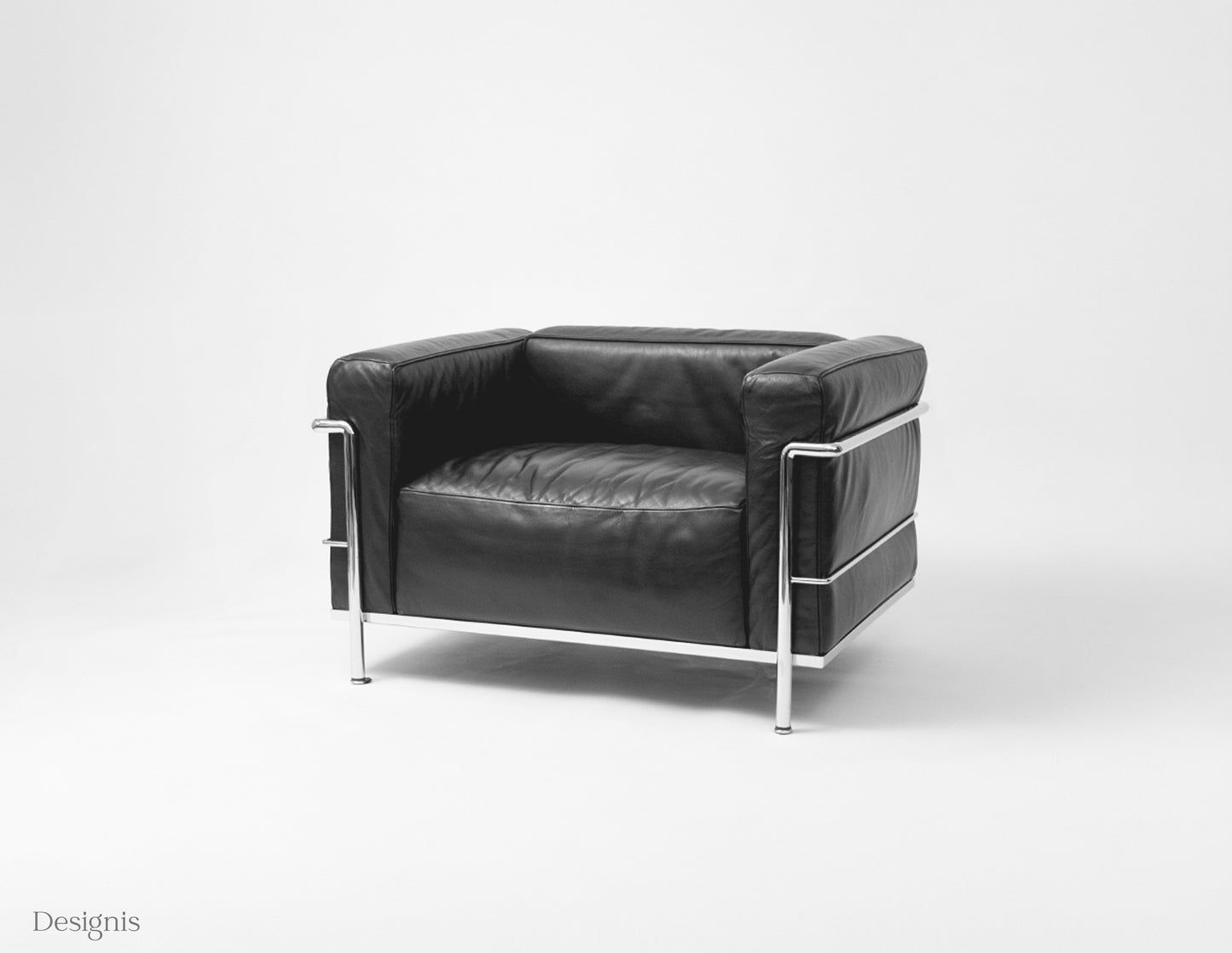 Cassina LC3 Sessel, Schwarz, Leder