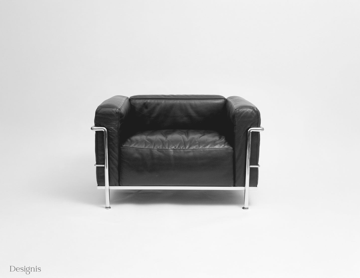 Cassina LC3 Sessel, Schwarz, Leder