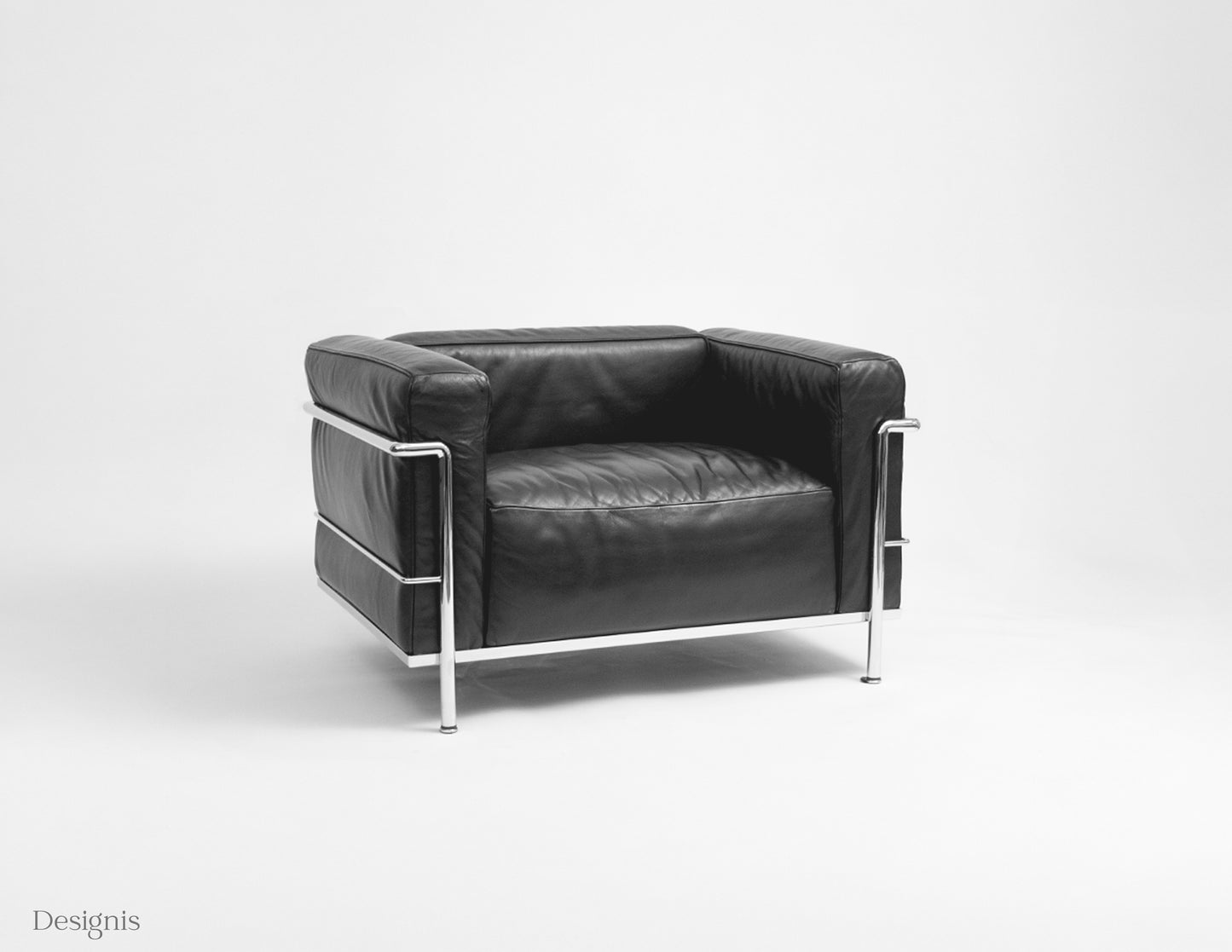 Cassina LC3 Sessel, Schwarz, Leder