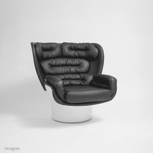 Longhi Elda Chair | Joe Colombo | Weiß/Schwarz