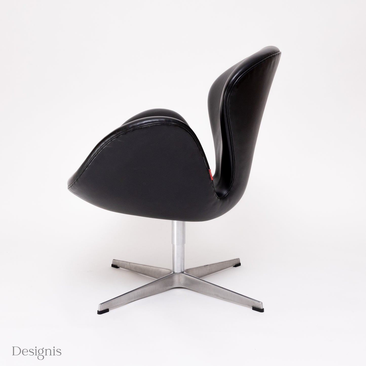 Fritz Hansen Swan Chair Leder, Schwarz