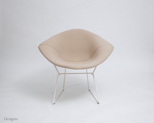 Knoll International Diamond Chair, Weiß, Vollpolster