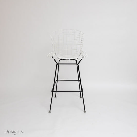 Knoll International Bertoia Barhocker, Schwarz/Weiß