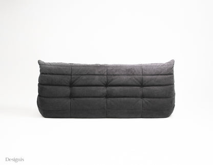 Ligne Roset | Togo Dreisitzer Sofa Alcantara | Anthrazitgrau