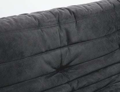 Ligne Roset | Togo Dreisitzer Sofa Alcantara | Anthrazitgrau