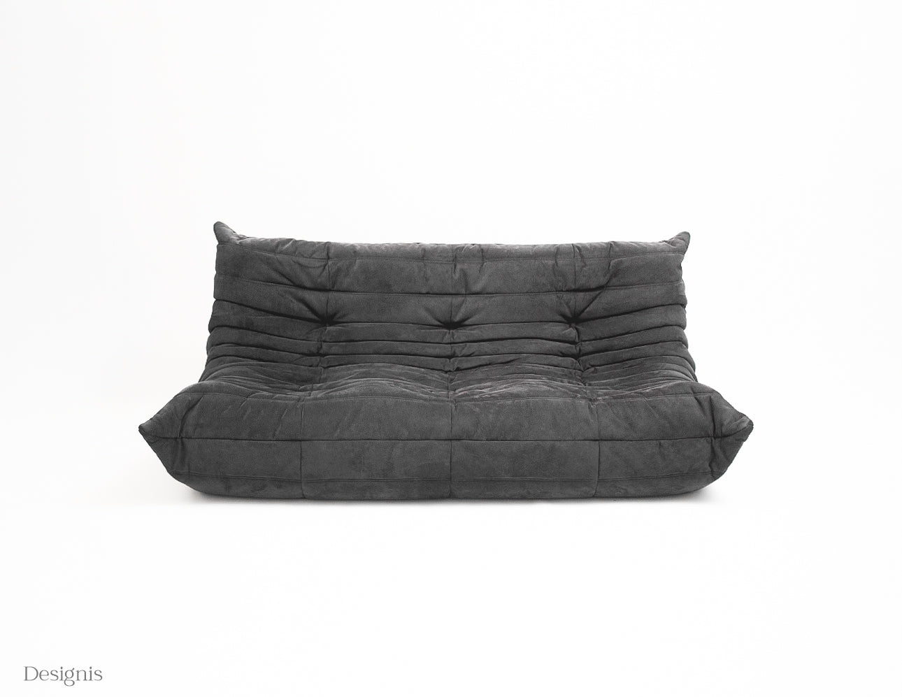 Ligne Roset | Togo Dreisitzer Sofa Alcantara | Anthrazitgrau