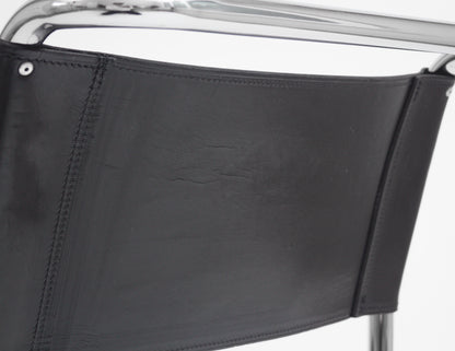 Thonet S33 Freischwinger | Schwarz | Leder