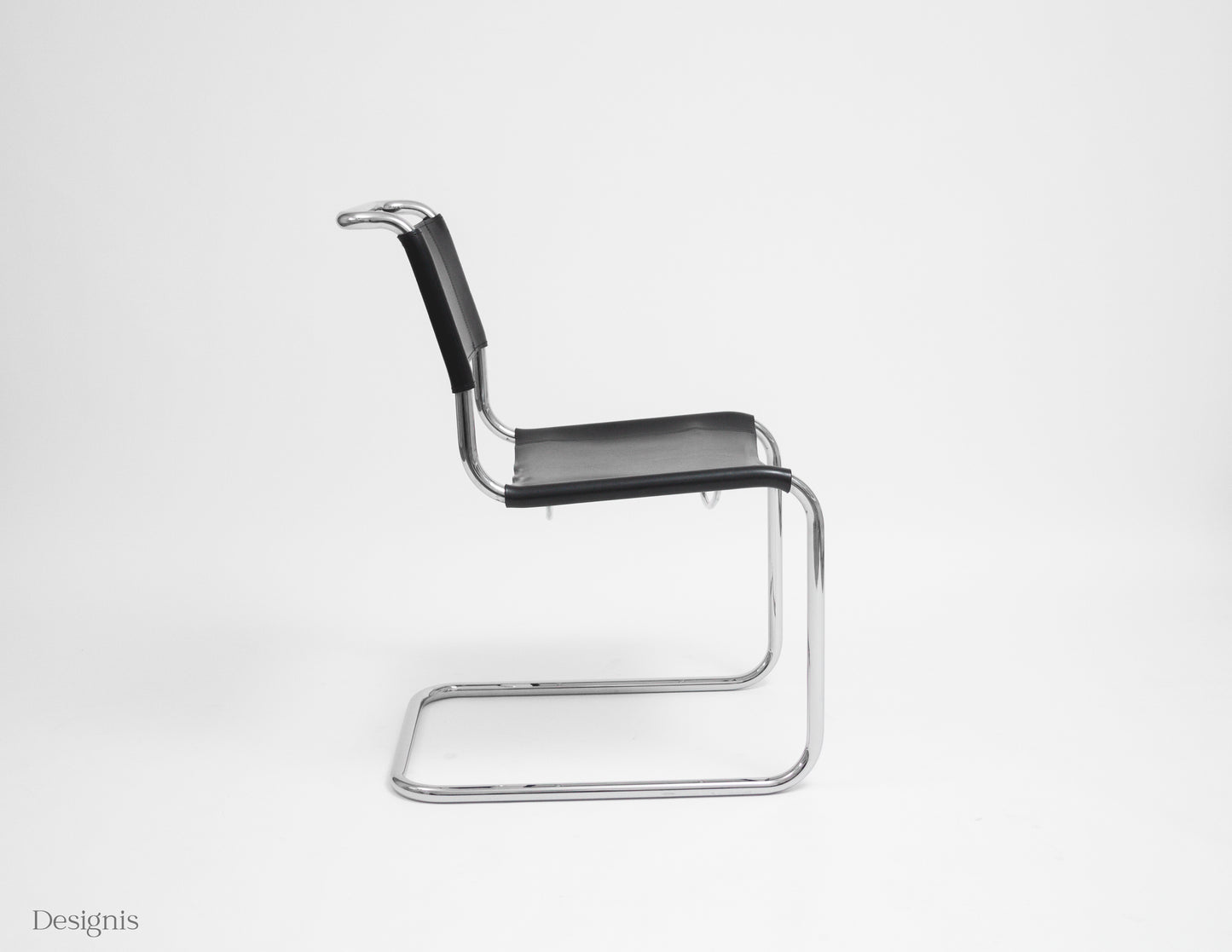 Thonet S33 Freischwinger | Schwarz | Leder