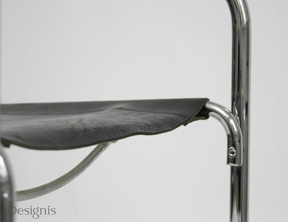 Thonet S34 Freischwinger | Schwarz | Leder