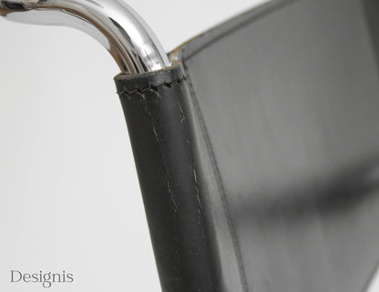 Thonet S34 Freischwinger | Schwarz | Leder