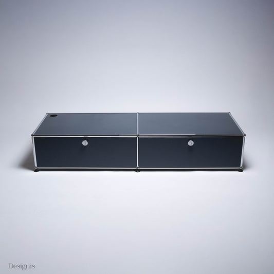 USM Haller Sideboard, 2 Schubladen, anthrazitgrau