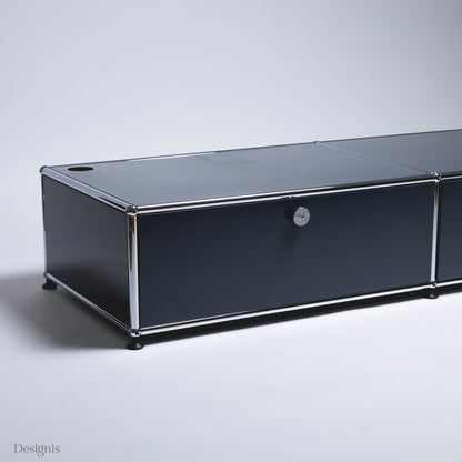 USM Haller Sideboard, 2 Schubladen, anthrazitgrau