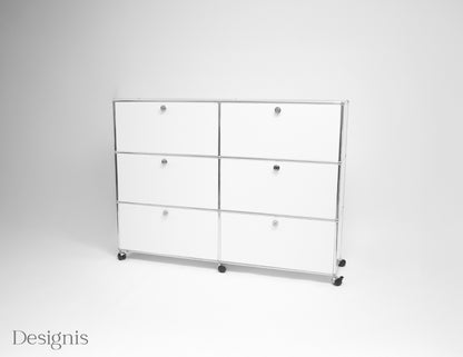 USM Haller Sideboards | 6 Klappen | Reinweiß