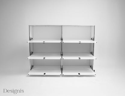 USM Haller Sideboards | 6 Klappen | Reinweiß