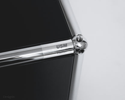 USM Haller Lowboard, Graphitschwarz, Schubladen