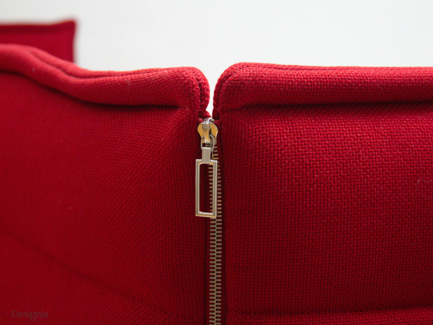 Vitra Alcove Lowback Sofa, Dreisitzer, rot