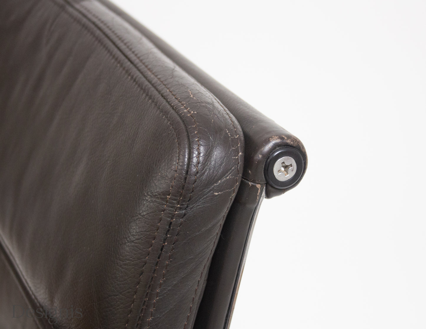 Vitra EA208 Soft Pad Chair | Bürostuhl | Leder Braun