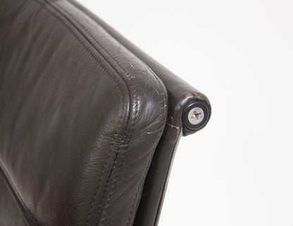 Vitra EA208 Soft Pad Chair | Bürostuhl | Leder Braun