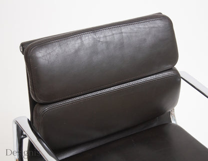 Vitra EA208 Soft Pad Chair | Bürostuhl | Leder Braun