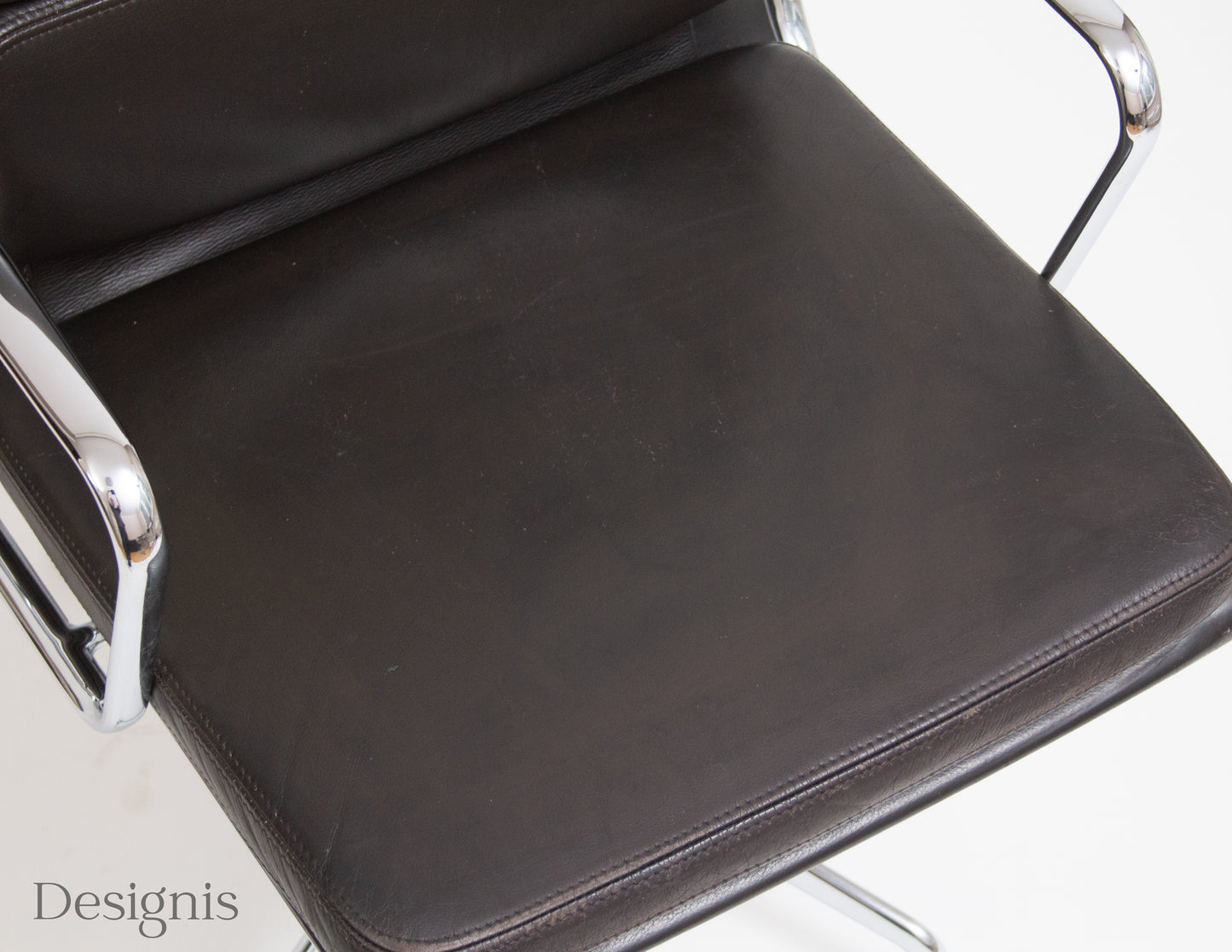 Vitra EA208 Soft Pad Chair | Bürostuhl | Leder Braun