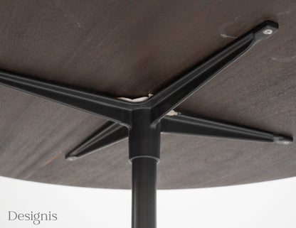 Vitra Eames Tisch rund | 110cm Durchmesser | Braun