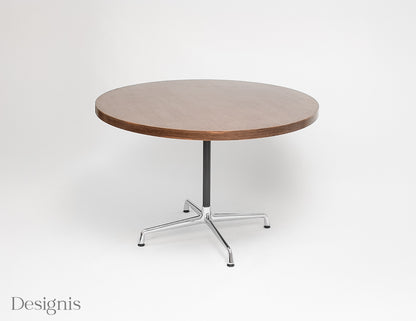 Vitra Eames Tisch rund | 110cm Durchmesser | Braun